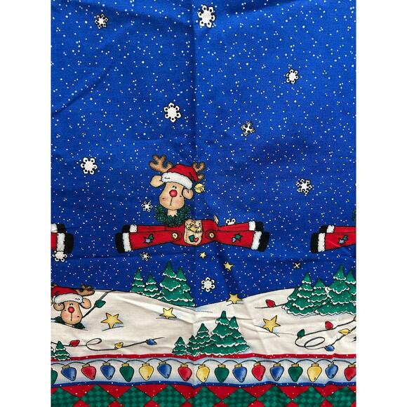 Vtg Reindeer Christmas Bib Apron Cut And Sew Completed - Picture 3 of 3